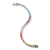 Colorful CZ Tennis Bracelet Classic Chain for Women