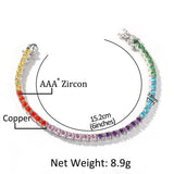 Colorful CZ Tennis Bracelet Classic Chain for Women