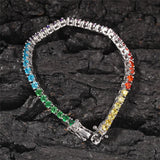 Colorful CZ Tennis Bracelet Classic Chain for Women