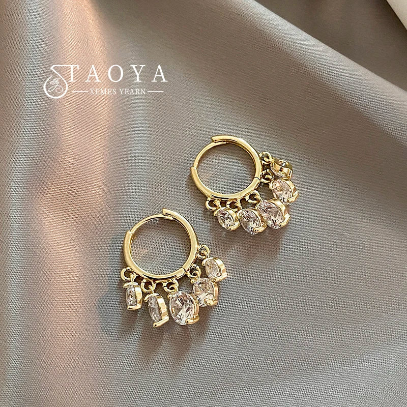 Zircon Pendant Earrings Set for Women