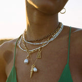 Nature Stone Choker Necklace Beaded OL Holiday Jewelry