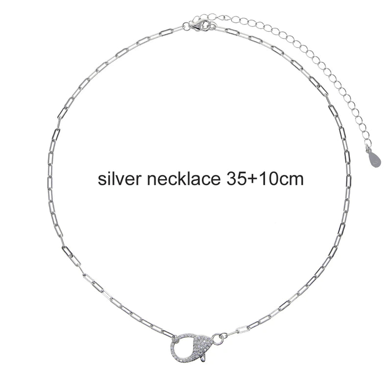 925 Silver CZ Lobster Clasp Bracelet