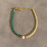 Faceted Beads Bracelets Natural Stone Beaded Bracelets Pearl Charm Bracelets