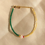 Faceted Beads Bracelets Natural Stone Beaded Bracelets Pearl Charm Bracelets