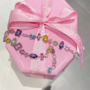 Colorful Crystal Bracelet Baroque Style Stones