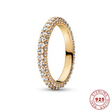 Sparkling Timeliness Pave Finger Ring 925 Sterling Silver