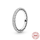 Sparkling Timeliness Pave Finger Ring 925 Sterling Silver