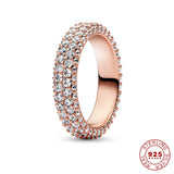 Sparkling Timeliness Pave Finger Ring 925 Sterling Silver