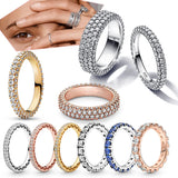 Sparkling Timeliness Pave Finger Ring 925 Sterling Silver