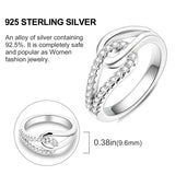 Sparkling Timeliness Pave Finger Ring 925 Sterling Silver Fine Engagement