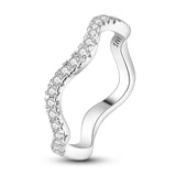 Sparkling Timeliness Pave Finger Ring 925 Sterling Silver Fine Engagement