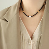 Baroque Freshwater Pearl Necklace with Stainless Steel Beads