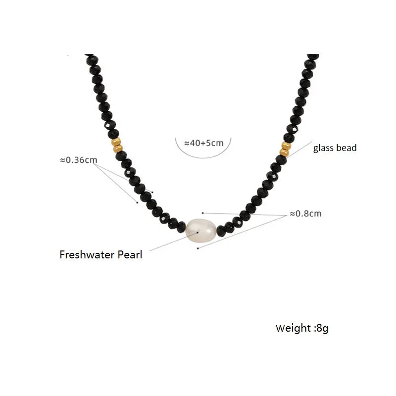 Baroque Freshwater Pearl Necklace with Stainless Steel Beads