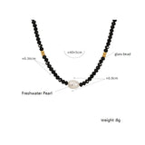 Baroque Freshwater Pearl Necklace with Stainless Steel Beads