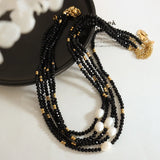 Baroque Freshwater Pearl Necklace with Stainless Steel Beads