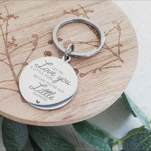 Moon and Back Stainless Steel Keychain