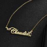 Butterfly Zircon Pendant Name Necklace