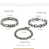 Men's Stainless Steel Personalized Pattern Bracelet Punk Chain Jewelry