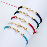 Sunflower Bracelet Colorful Rope Charm for Women