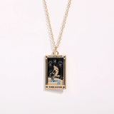 Colorful Tarot Necklace Star Moon Rose Sun Pendant Necklaces