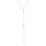 Sterling Silver Star Charm Necklace Long Pendant Choker