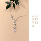 Star Necklace Tassel Pendant 925 Silver Women Fine Jewelry