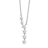 Star Necklace Tassel Pendant 925 Silver Women Fine Jewelry