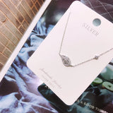 925 Silver Leaf Necklace Non Fading for Women Sweet Daily Wear