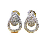 Sterling Silver 925 Geometric Water Drop Ear Studs