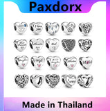 Mom Imprint Love Heart Bead for Pando Bracelet