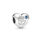 Mom Imprint Love Heart Bead for Pando Bracelet
