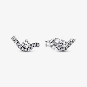 Sterling Silver S925 Valentine Love Necklace Heart Earrings Gift Set