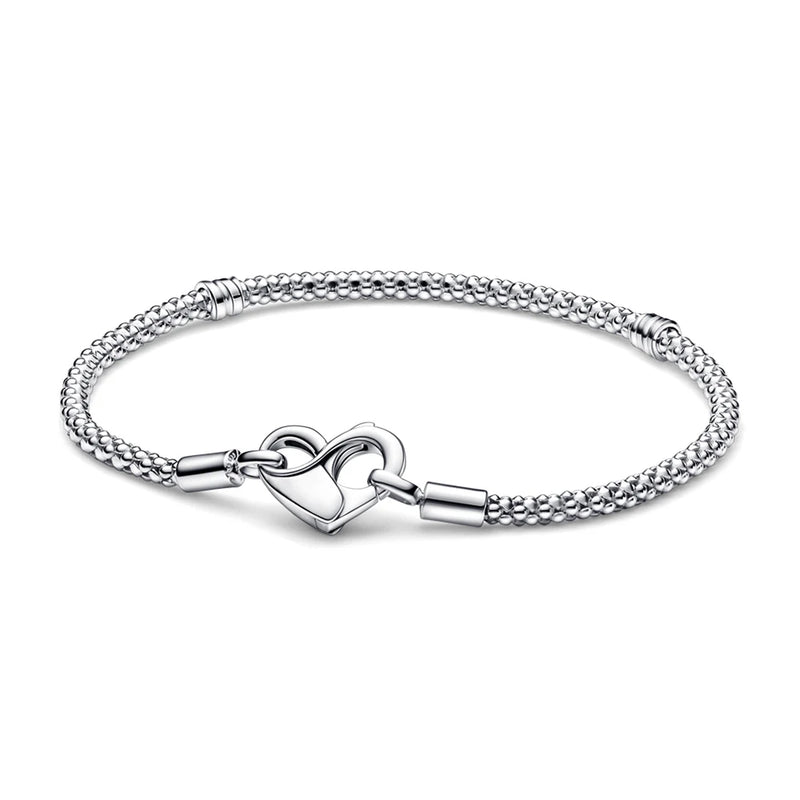 Heart Lock Stud Necklace Bracelet DIY Jewelry