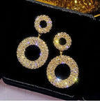 925 Silver Crystal Austrian Rhinestone Earrings Jewelry