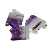 Purple Amethyst Crystal Druzy Pendant Necklace