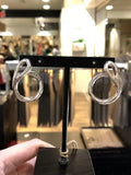 Fashionable Stainless Steel Plated 925 Silver Earrings