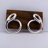 Fashionable Stainless Steel Plated 925 Silver Earrings