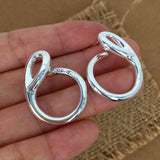 Fashionable Stainless Steel Plated 925 Silver Earrings