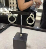 Fashionable Stainless Steel Plated 925 Silver Earrings