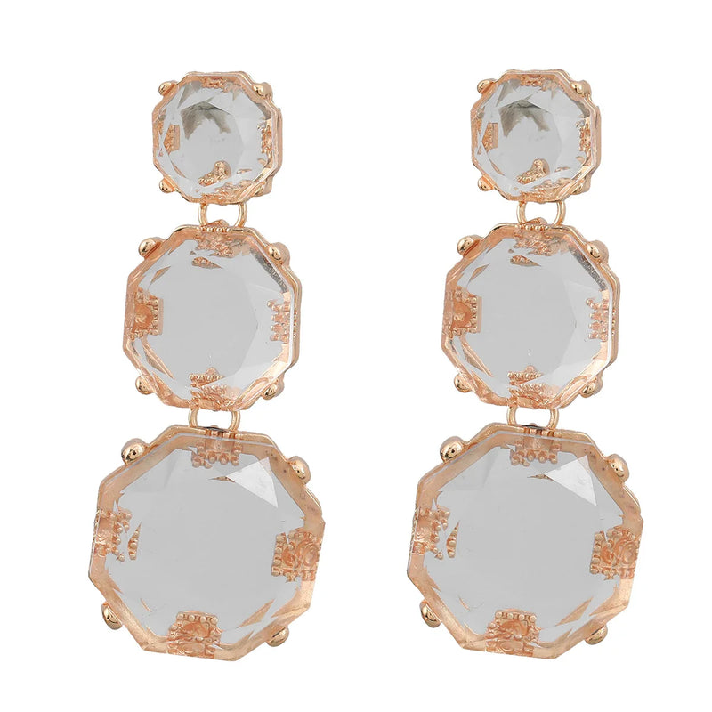Resin Geometric Dangle Earrings for Women