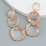 Resin Geometric Dangle Earrings for Women