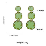 Resin Geometric Dangle Earrings for Women