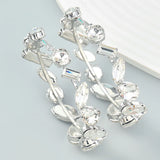 Geometric Glass Earrings Flash Claw Chain Series Alloy Women's Earrings