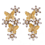 Sweet Flower Butterfly Woman Earrings Jewelry