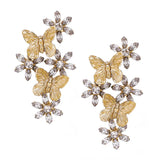 Sweet Flower Butterfly Woman Earrings Jewelry