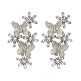Sweet Flower Butterfly Woman Earrings Jewelry