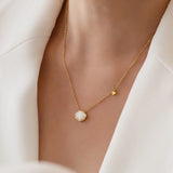 Ocean Shell Stainless Steel Necklace Love Pendant Women's Choker