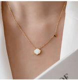 Ocean Shell Stainless Steel Necklace Love Pendant Women's Choker