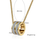 Titanium Steel Necklace Female Crystal Austrian Fine Jewelry Women Party