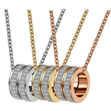Titanium Steel Necklace Female Crystal Austrian Fine Jewelry Women Party
